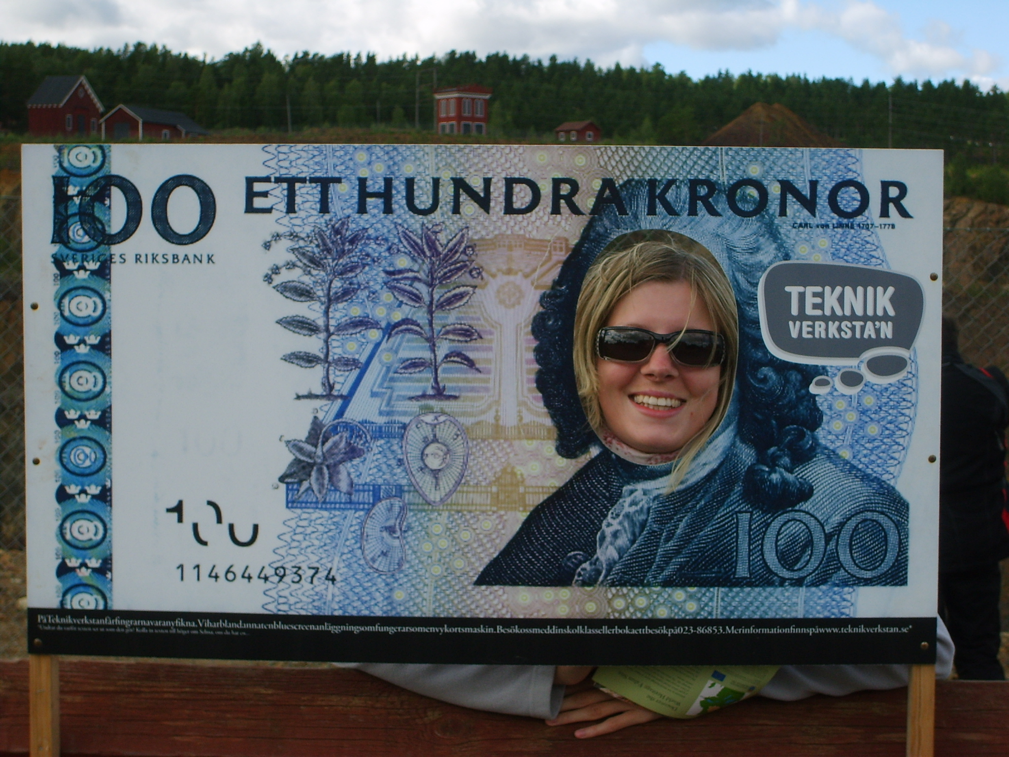 Martina jako Karl von Linne na 100 SEK bankovce, 2048x1536, 1525 Kb